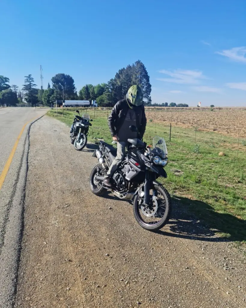Photo by Jean Claude Murphy: Gravel day on the Tiger 800 XCx.
