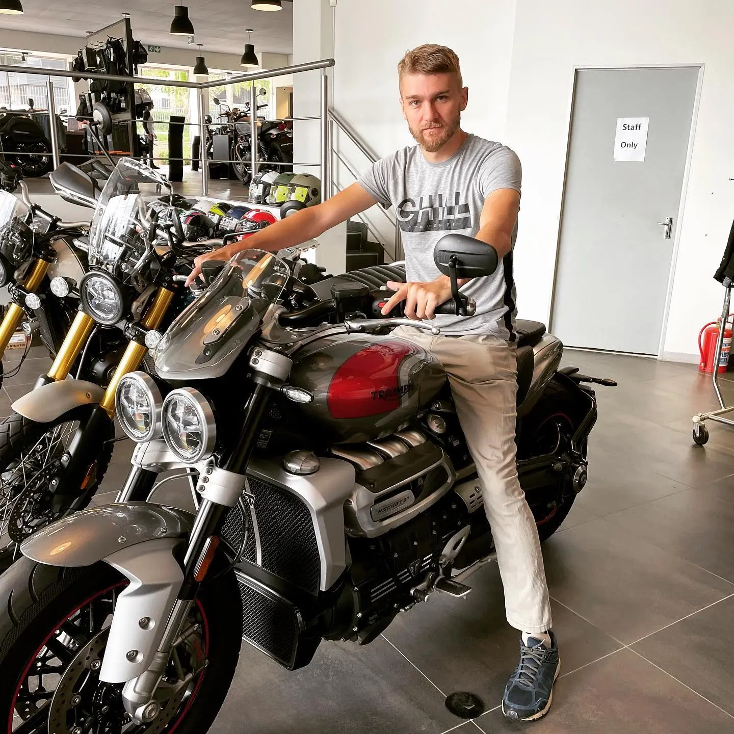 Photo by Jean Claude Murphy: Test riding this baby at Triumph South Africa this coming weekend!