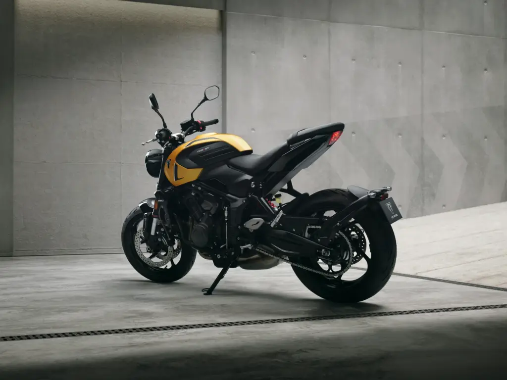 2026 Triumph Trident 660, rear three-quarter view