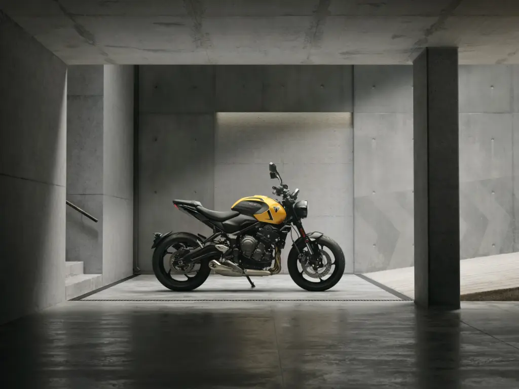 2026 Triumph Trident 660 in Cosmic Yellow, side view